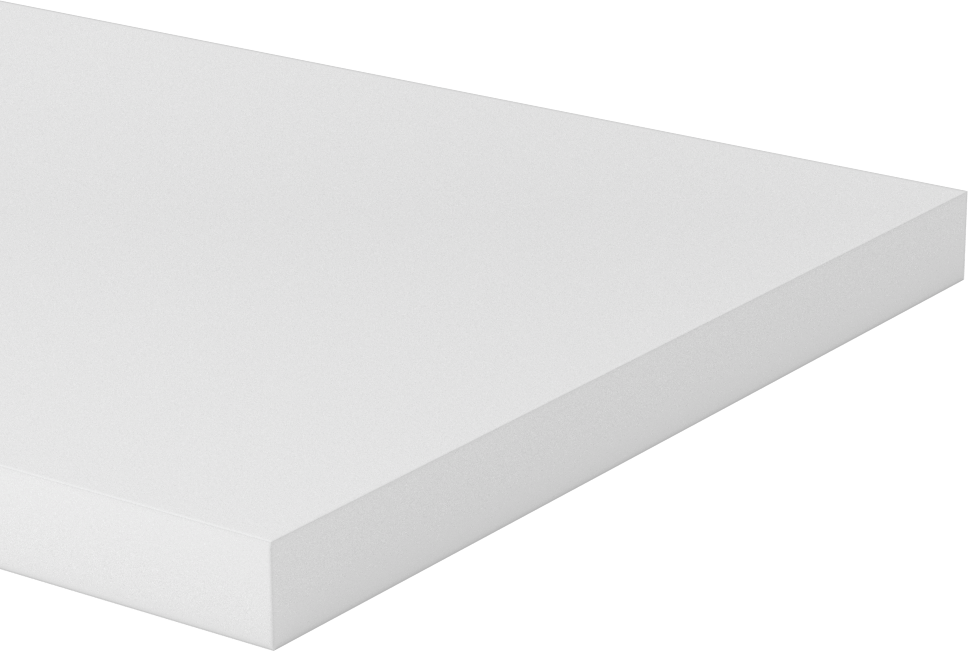 Alev Geciktirici Polipropilen Levha, 6" x 12" x 1/2"