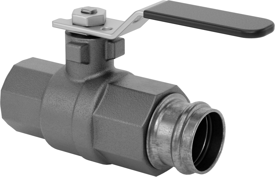 Pres Bağlantılı Bağlantı Parçalı Açma/Kapama Vanası, 1-1/4 Bakır Boru Boyutu x 1-1/4 NPT Dişi için Adaptör
