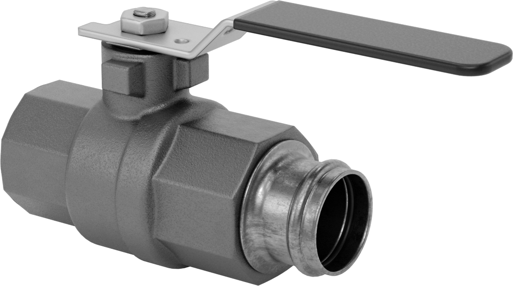 Pres Bağlantılı Bağlantı Parçalı Açma/Kapama Vanası, 1-1/2 Bakır Boru x 1-1/2 NPT Dişi için Adaptör
