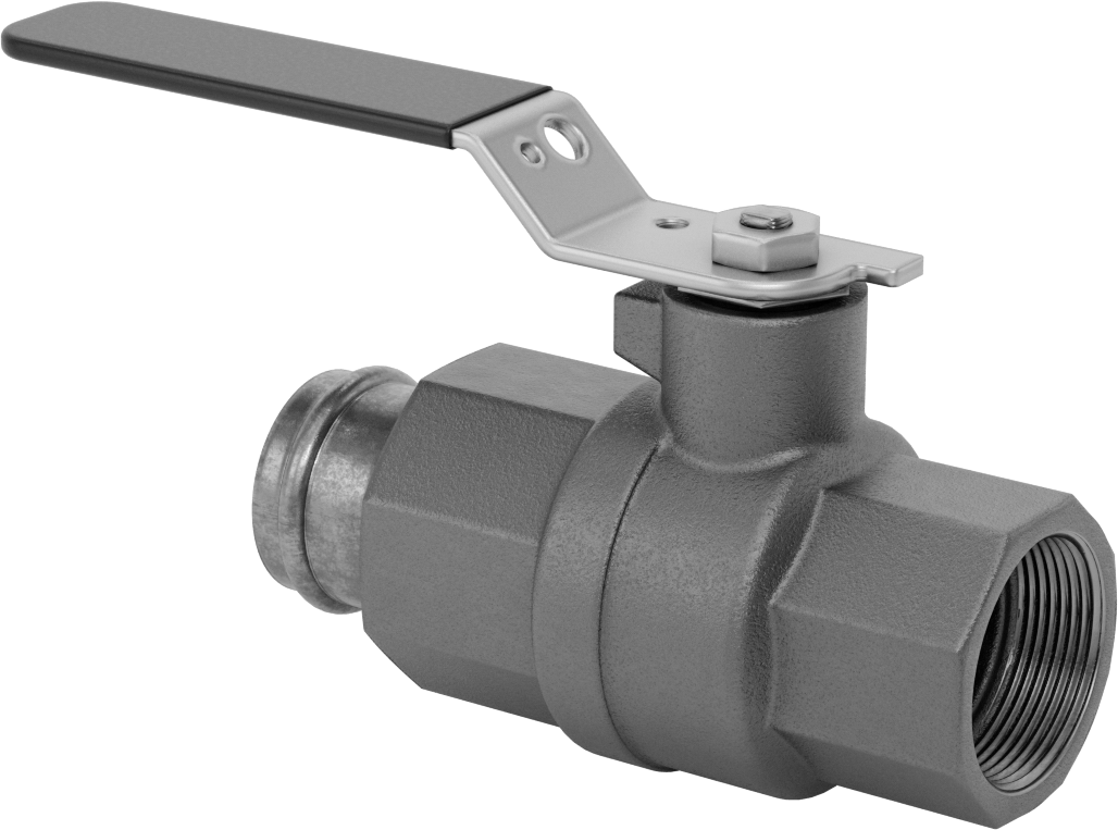 Pres Bağlantılı Bağlantı Parçalı Açma/Kapama Vanası, 1-1/2 Bakır Boru x 1-1/2 NPT Dişi için Adaptör