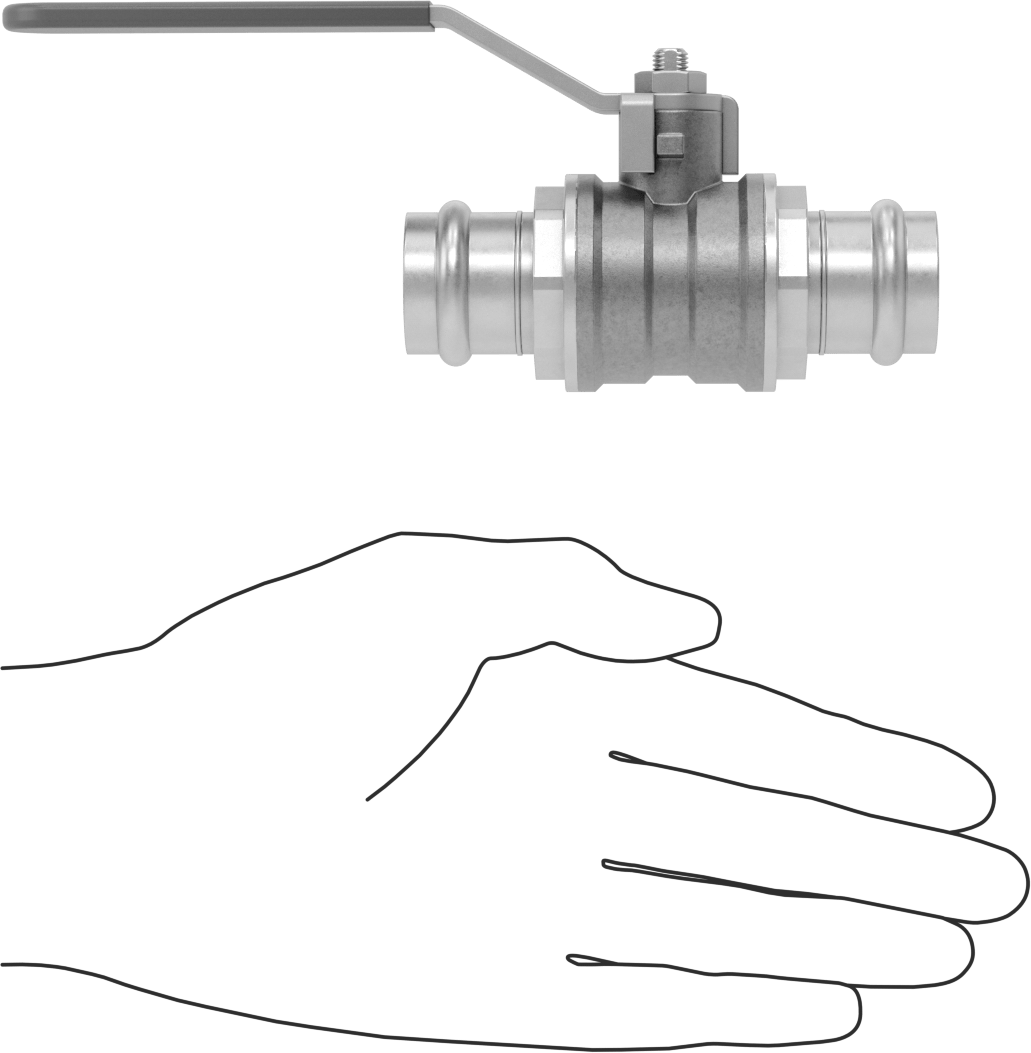Pres Bağlantılı Bağlantı Parçalı Açma/Kapama Vanası, 3/4 Bakır Boru Boyutu için Konektör, Pirinç Gövde