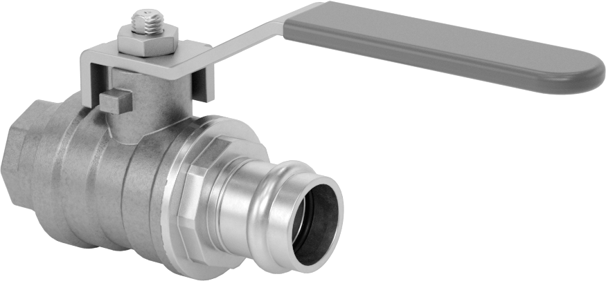 Pres Bağlantılı Bağlantı Parçalı Açma/Kapama Vanası, 1/2 Bakır Boru Boyutu x 1/2 NPT Dişi için Adaptör