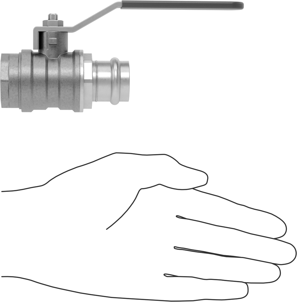 Pres Bağlantılı Bağlantı Parçalı Açma/Kapama Vanası, 3/4 Bakır Boru Boyutu x 3/4 NPT Dişi için Adaptör