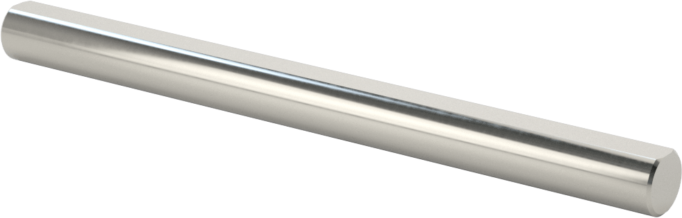 D-Profil Döner Mil, 303 Paslanmaz Çelik, 1/2" Çap, 6 inç Uzunluk