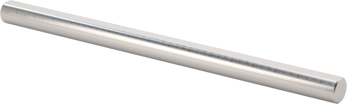 D-Profil Döner Mil, 1045 Karbon Çelik, 3/4 inç Çap, 12" Uzunluk