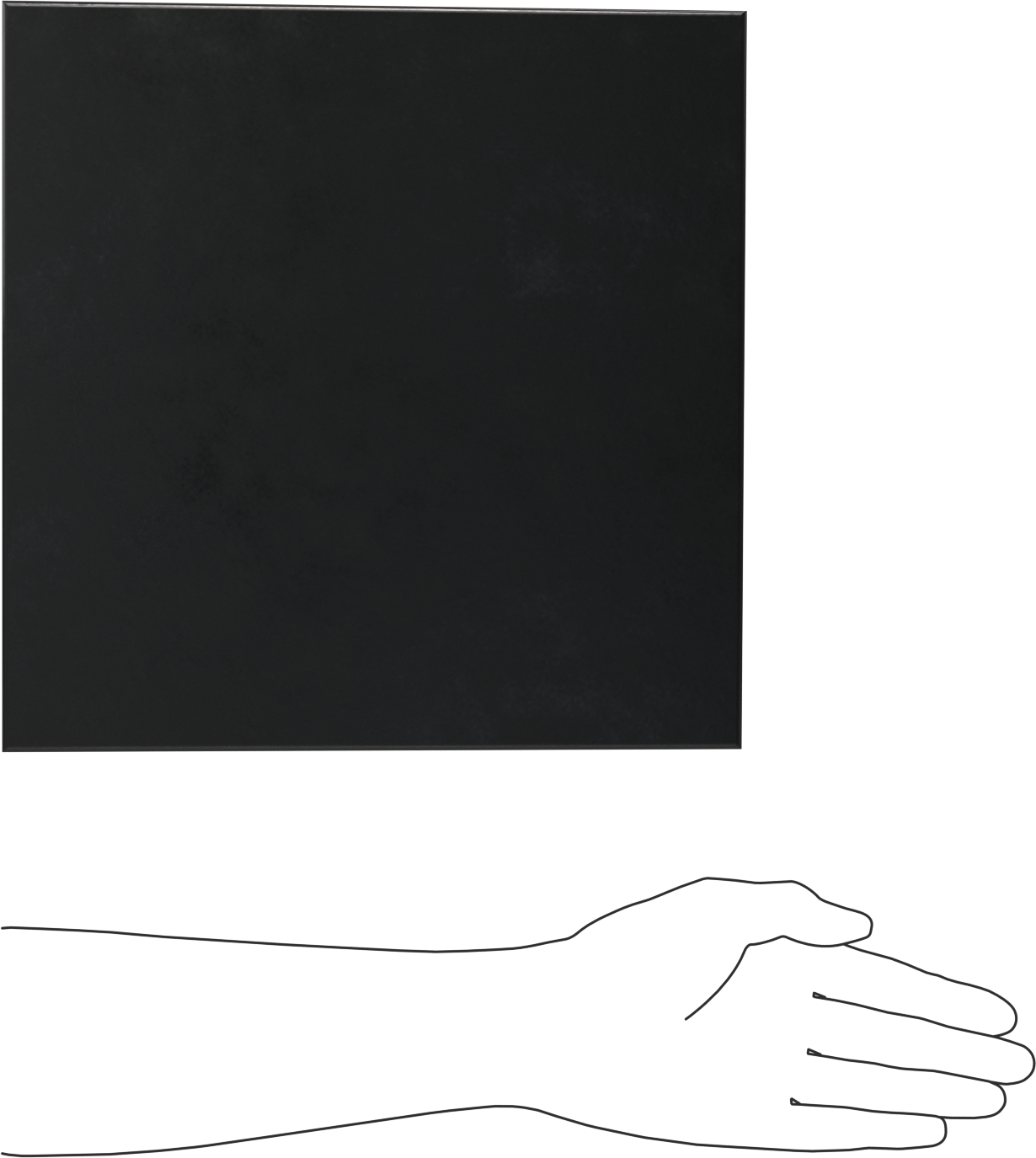 Ekonomik Aşınmaya Dayanıklı SBR Kauçuk, Yapışkan Sırtlı Levha, 1/8" Kalınlık, 12" x 12"