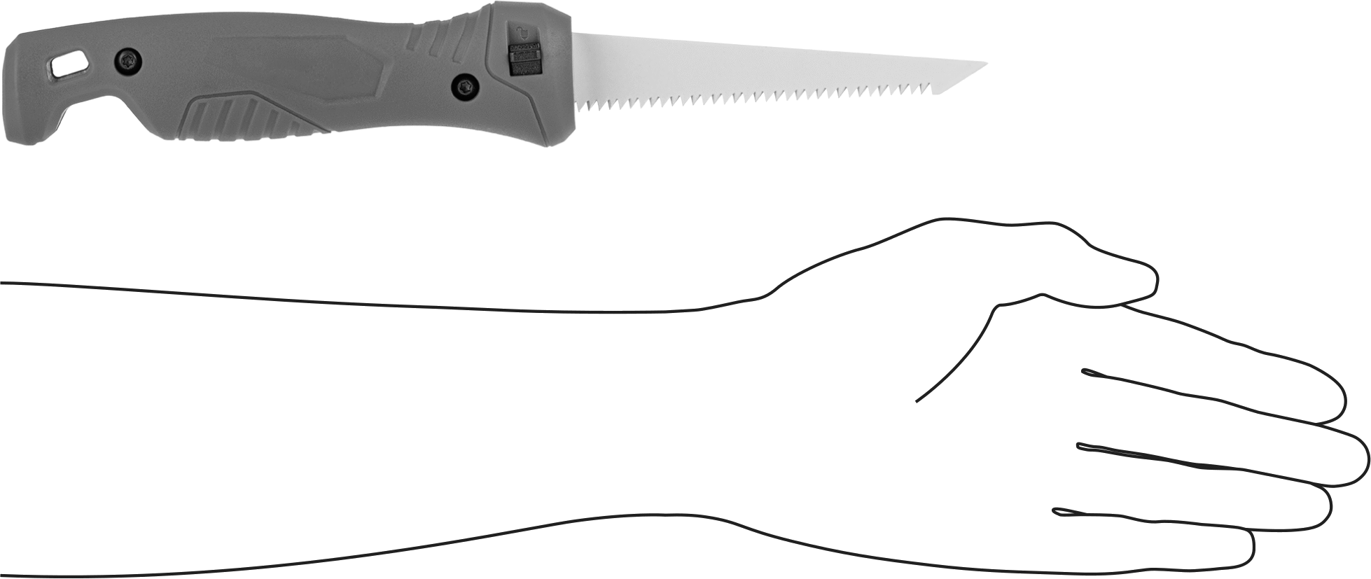 Ahşap için Katlanabilir Cep Testere, 6" bıçak uzunluğu için, 11-3/4" Toplam Uzunluk