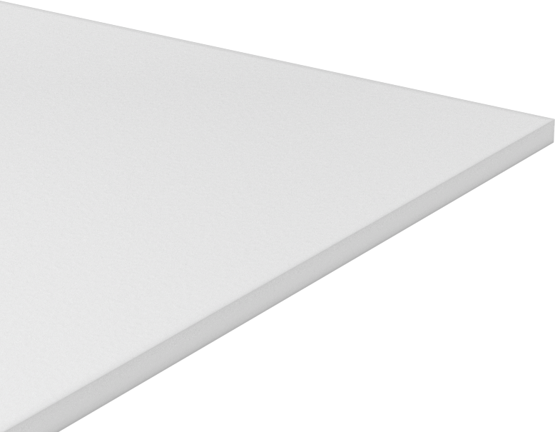 Cam Dolgulu Kimyasal Dayanıklı Kaygan PTFE Levha, 6" x 6" x 1/8"