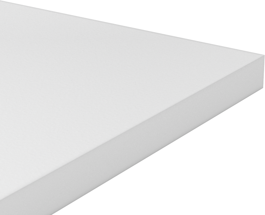 Cam Dolgulu Kimyasal Dayanıklı Kaygan PTFE Levha, 12" x 12" x 3/4"