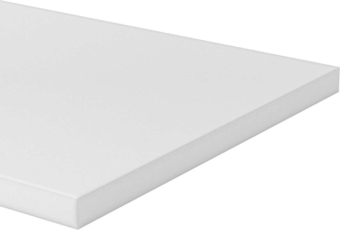 Cam Dolgulu Kimyasal Dayanıklı Kaygan PTFE Levha, 12" x 24" x 3/4"