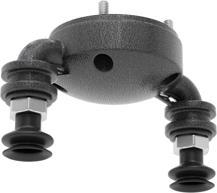 Hafif Ürünler için Robot Hazır Elektrikli Vakum Kaldırıcı için 2-Kupalı Montaj