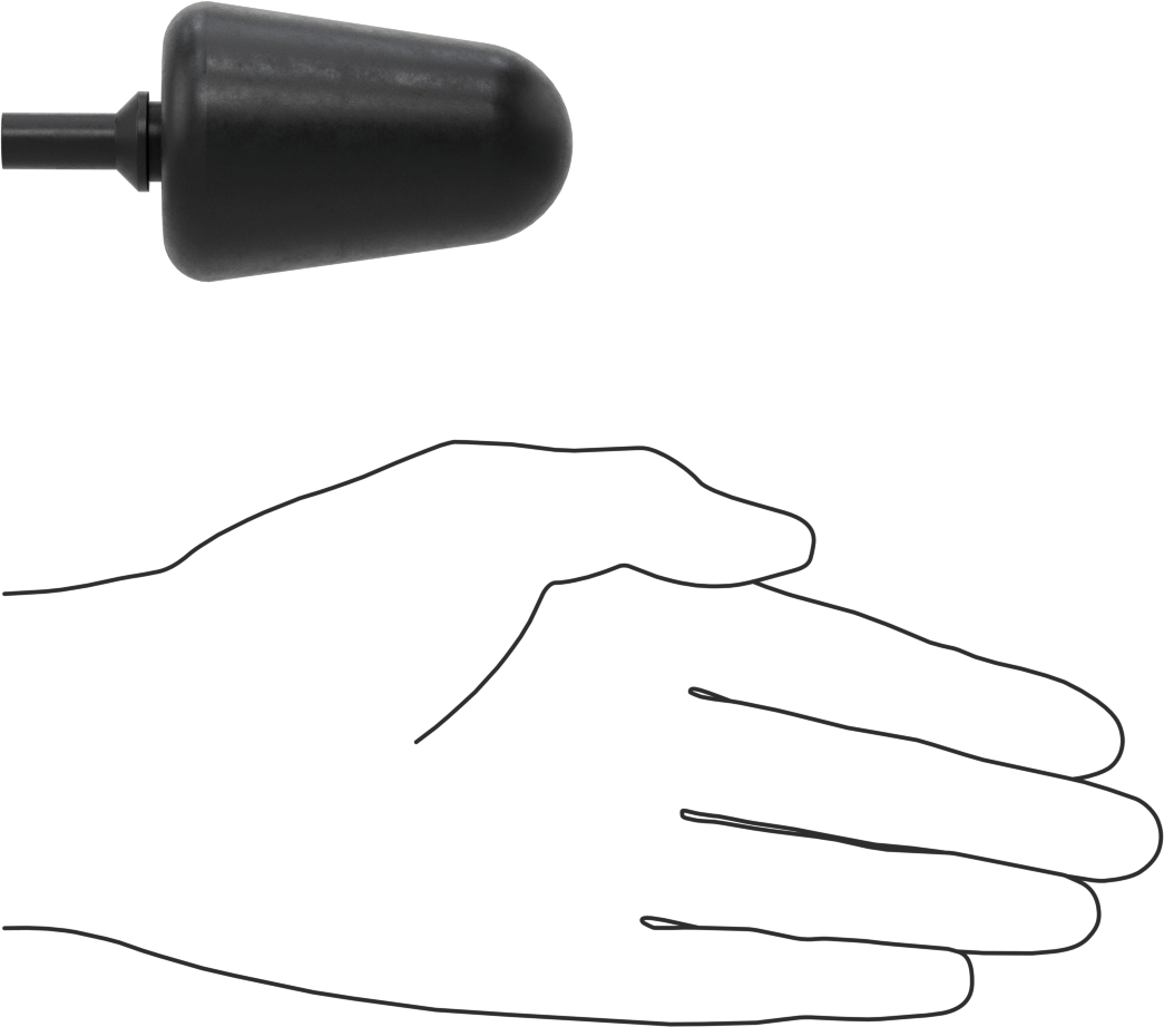 Poliüretan Push-and-Stay Tampon, 1/2" İç Çap için