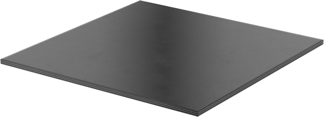 Kumaş Takviyeli EPDM Kauçuk Levha, 6" x 6", 1/8" Kalınlık
