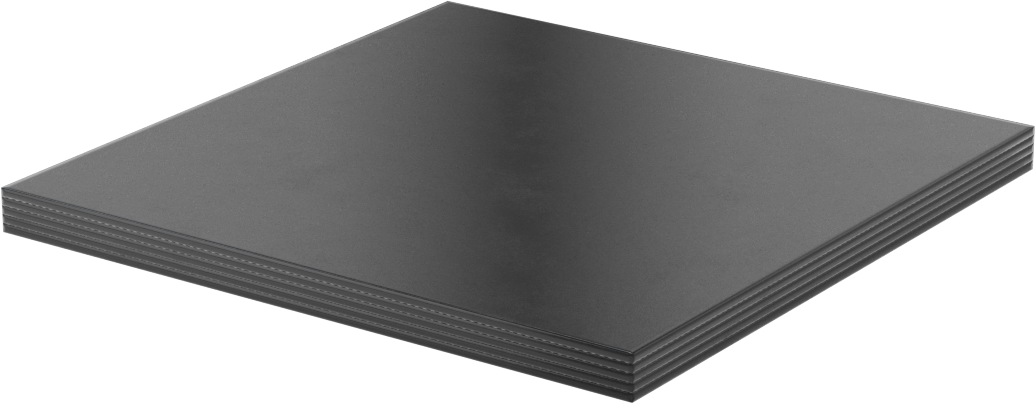 Kumaş Takviyeli EPDM Kauçuk Levha, 6" x 6", 3/8" Kalınlık