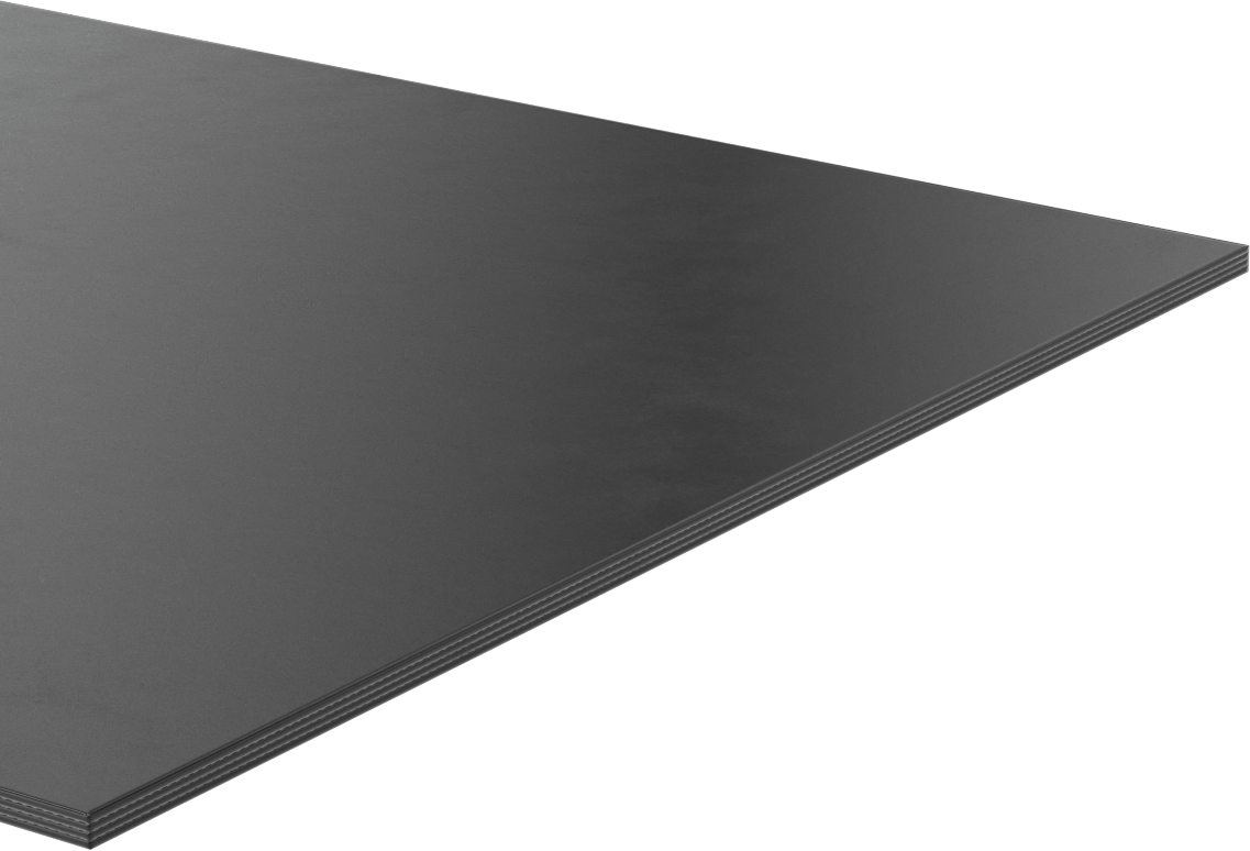 Kumaş Takviyeli EPDM Kauçuk Levha, 36 inç Genişlik, 3/16" Kalınlık