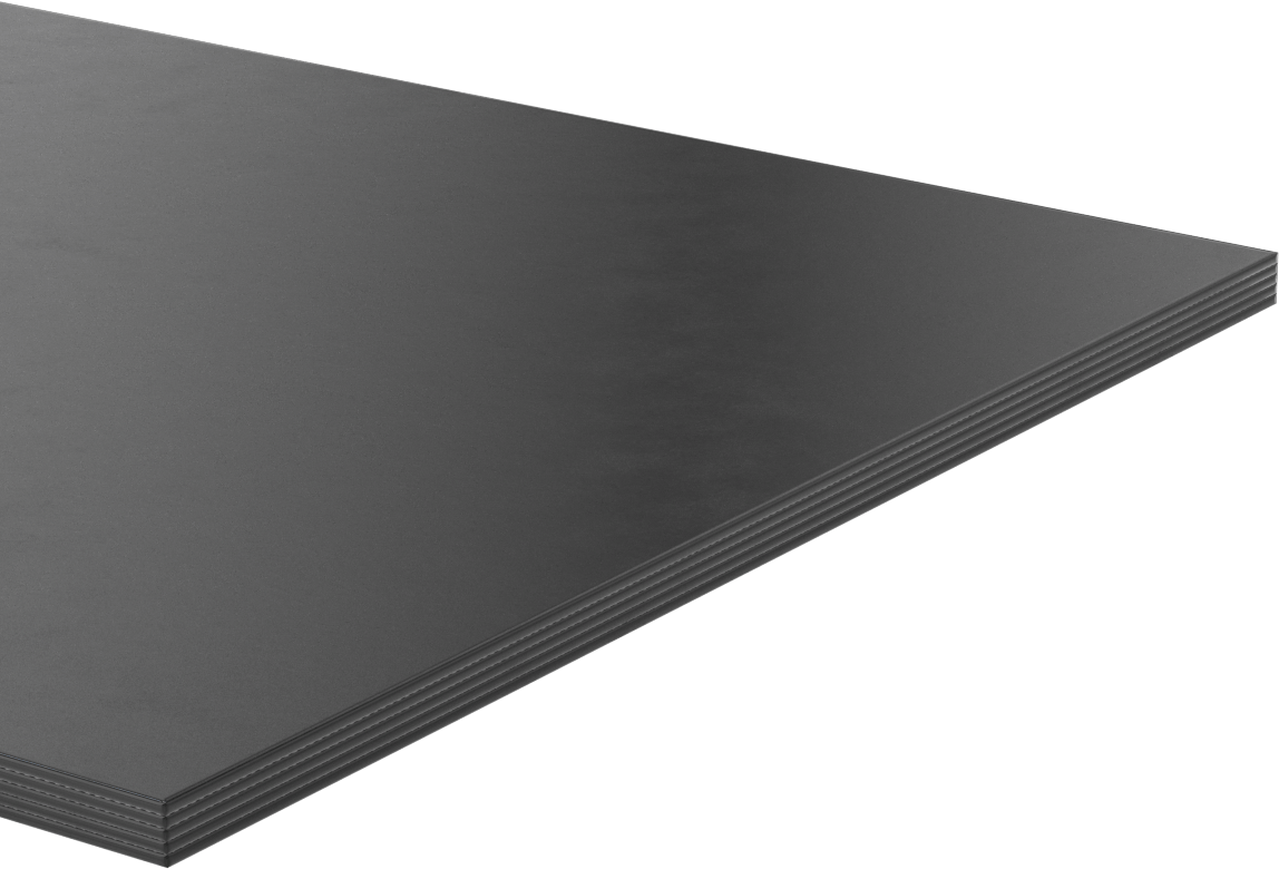 Kumaş Takviyeli EPDM Kauçuk Levha, 36 inç Genişlik, 3/8" Kalınlık