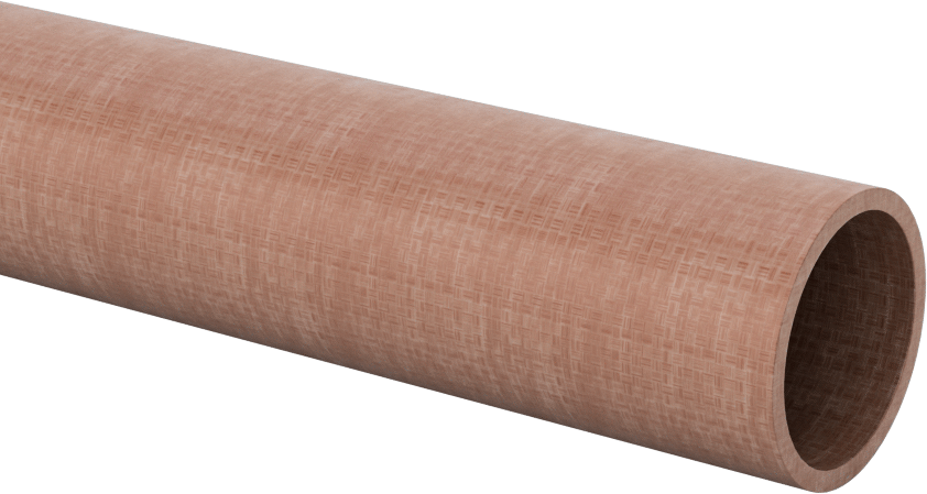 İşlenmesi Kolay Garolite LE Boru, 40" Uzunluk, 7/8" OD, 3/4" ID