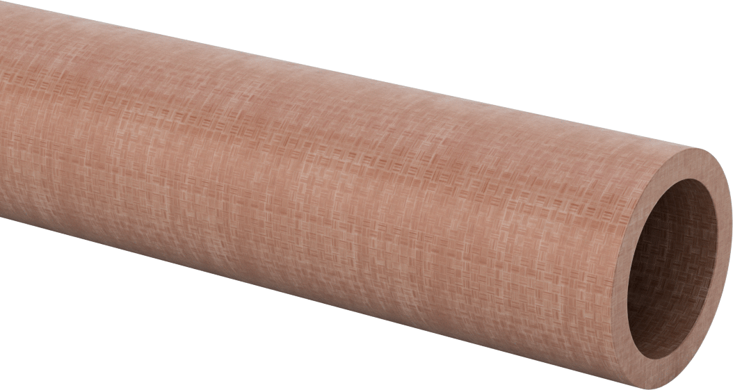 İşlenmesi Kolay Garolite LE Boru, 40" Uzunluk, 2" OD, 1-1/2" ID