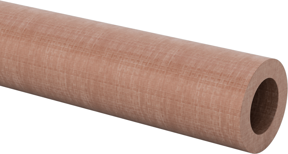İşlenmesi Kolay Garolite LE Boru, 40" Uzunluk, 1-1/4" OD, 3/4" ID