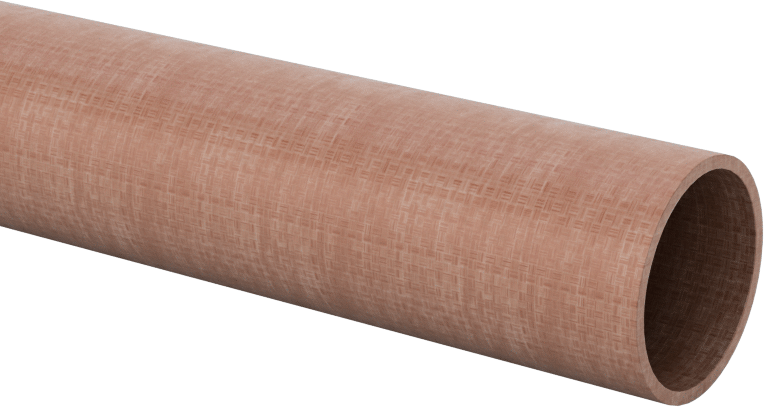 İşlenmesi Kolay Garolite LE Boru, 40" Uzunluk, 9/16" OD, 1/2" ID