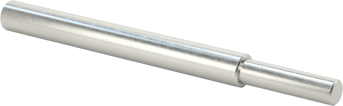Aşağı Doğru Döner Mil, Aşağı Doğru x Düz, 1045 Karbon Çelik, 1" Çap, 12" Uzunluk