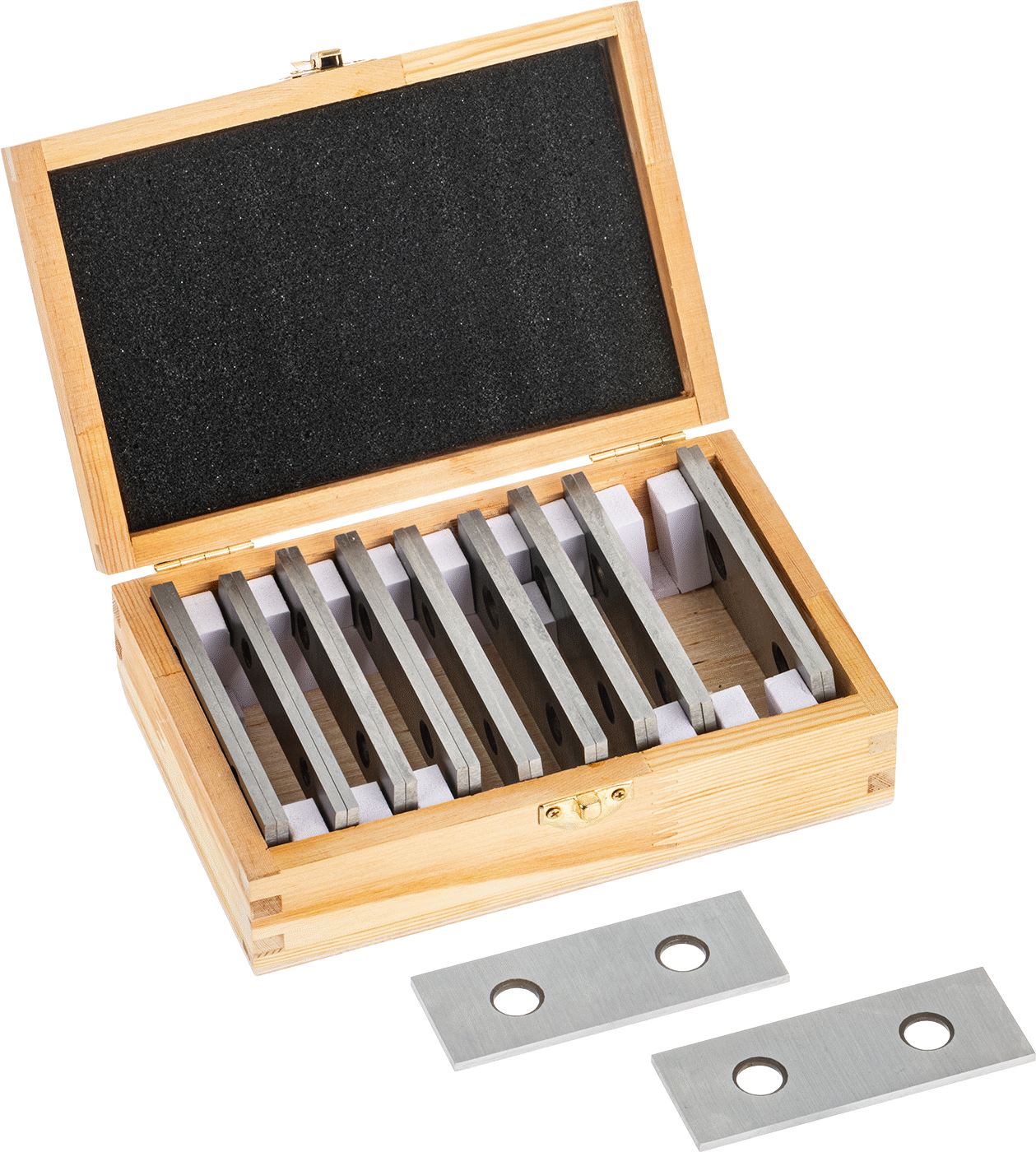 Paralel Seti, 2 adet hassas taşlanmış kenar ile, 10 Çift, 4" Uzunluk, 1/8" Kalınlık
