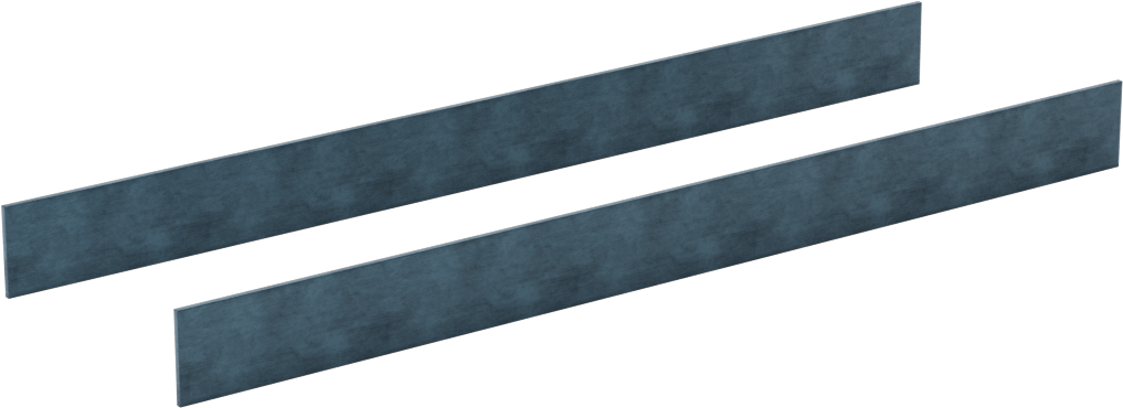 2 Hassas Taşlanmış Yüzeyli Paralel Parçalar, 6“ Uzunluk x 1/32” Kalınlık x 1/2" Yükseklik