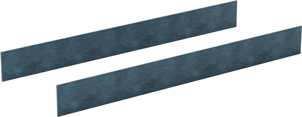 2 Hassas Taşlanmış Yüzeyli Paralel Parçalar, 6“ Uzunluk x 1/32” Kalınlık x 5/8" Yükseklik