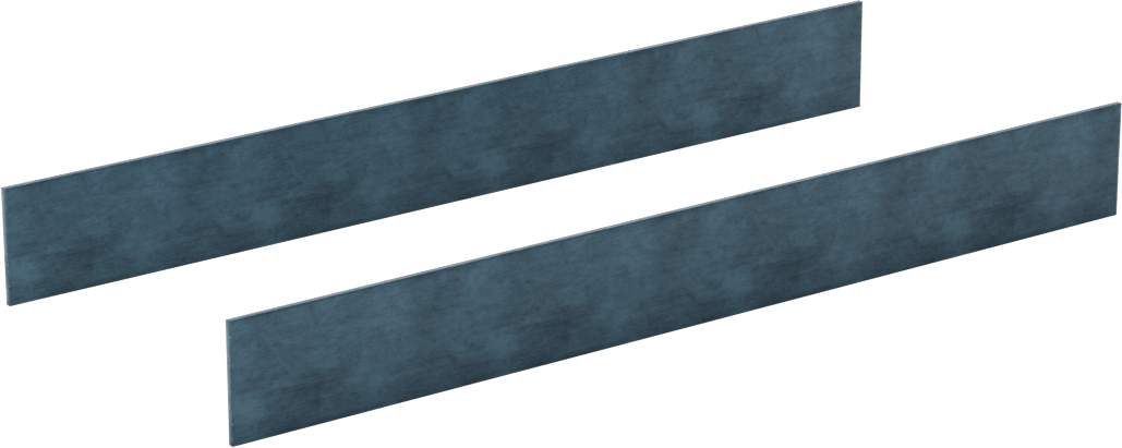 2 Hassas Taşlanmış Yüzeyli Paralel Parçalar, 6“ Uzunluk x 1/32” Kalınlık x 11/16" Yükseklik