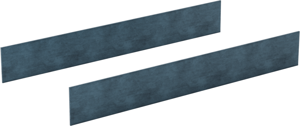 2 Hassas Taşlanmış Yüzeyli Paralel Parçalar, 6“ Uzunluk x 1/32” Kalınlık x 13/16" Yükseklik