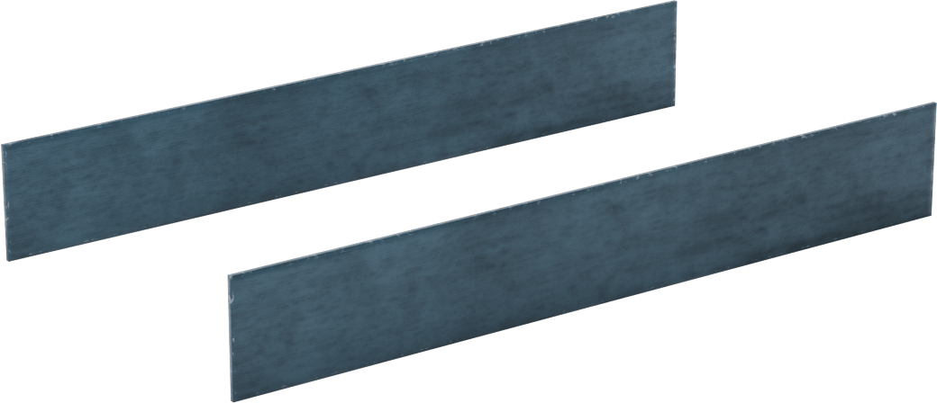 2 Hassas Taşlanmış Yüzeyli Paralel Parçalar, 6“ Uzunluk x 1/32” Kalınlık x 7/8" Yükseklik