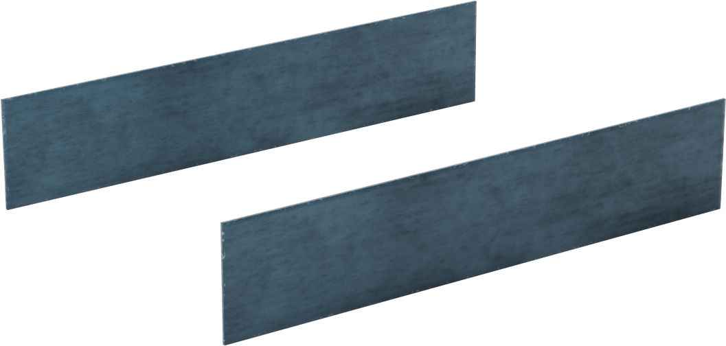 2 Hassas Taşlanmış Yüzeyli Paralel Parçalar, 6“ Uzunluk x 1/32” Kalınlık x 1-3/16" Yükseklik