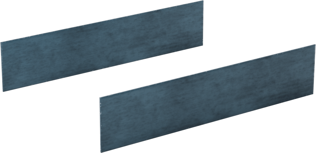 2 Hassas Taşlanmış Yüzeyli Paralel Parçalar, 6“ Uzunluk x 1/32” Kalınlık x 1-1/4" Yükseklik