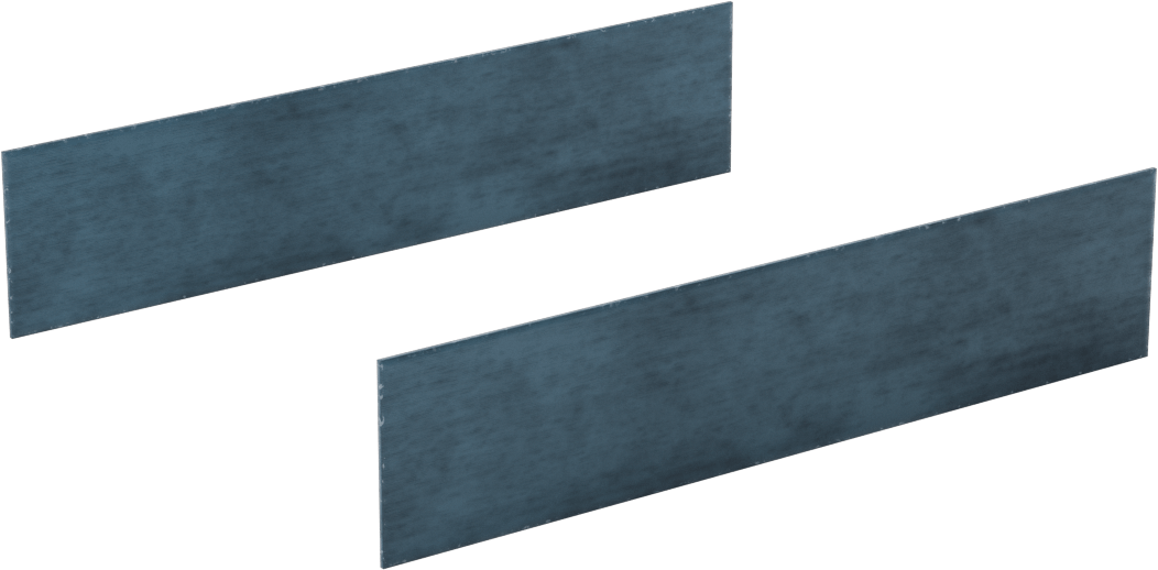 2 Hassas Taşlanmış Yüzeyli Paralel Parçalar, 6“ Uzunluk x 1/32” Kalınlık x 1-5/16" Yükseklik