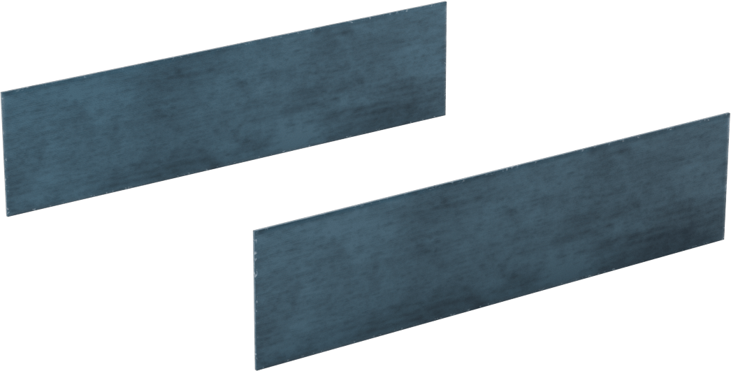 2 Hassas Taşlanmış Yüzeyli Paralel Parçalar, 6“ Uzunluk x 1/32” Kalınlık x 1-7/16" Yükseklik