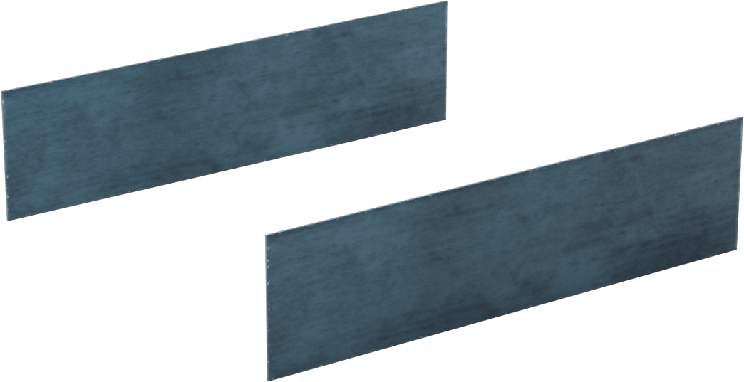 2 Hassas Taşlanmış Yüzeyli Paralel Parçalar, 6“ Uzunluk x 1/32” Kalınlık x 1-1/2" Yükseklik