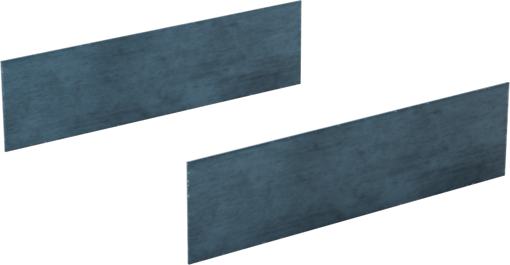 2 Hassas Taşlanmış Yüzeyli Paralel Parçalar, 6“ Uzunluk x 1/32” Kalınlık x 1-9/16" Yükseklik