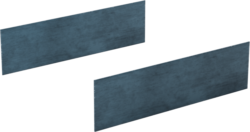 2 Hassas Taşlanmış Yüzeyli Paralel Parçalar, 6“ Uzunluk x 1/32” Kalınlık x 1-5/8" Yükseklik