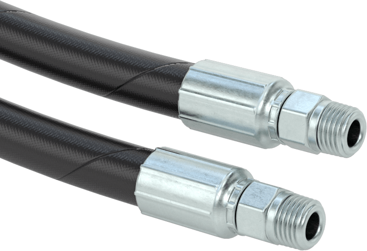 Hidrolik Hortum, SAE 100R2-At, 1/4 NPT Erkek Bağlantı Parçaları, 5/8" OD