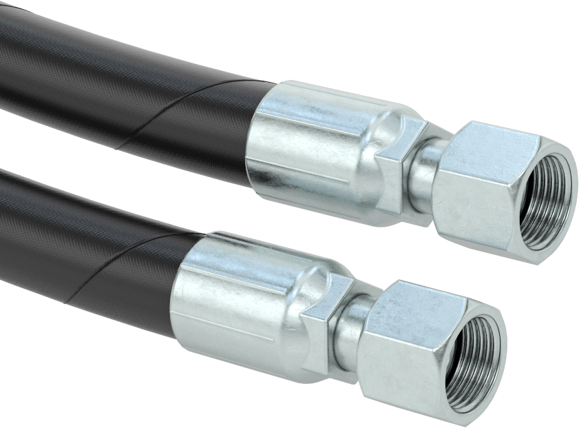 Hidrolik Hortum, SAE 100R2-At, 1-1/16"-12 UNF Dişi Bağlantı Parçaları, 1-3/16" OD