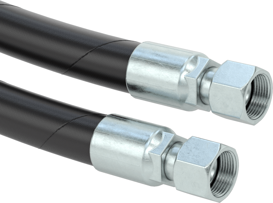 Hidrolik Hortum, SAE 100R2-At, 1-5/16"-12 UNF Dişi Bağlantı Parçaları, 1-1/2" OD