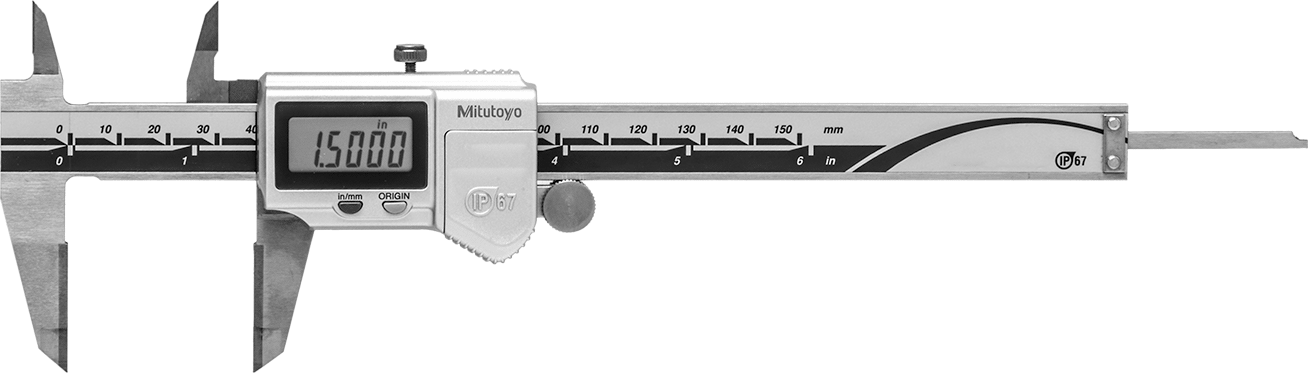 Mitutoyo Dijital Kaliper, 9-1/4" Toplam Uzunluk, Model Numarası 500-733-20, Karbür Çene
