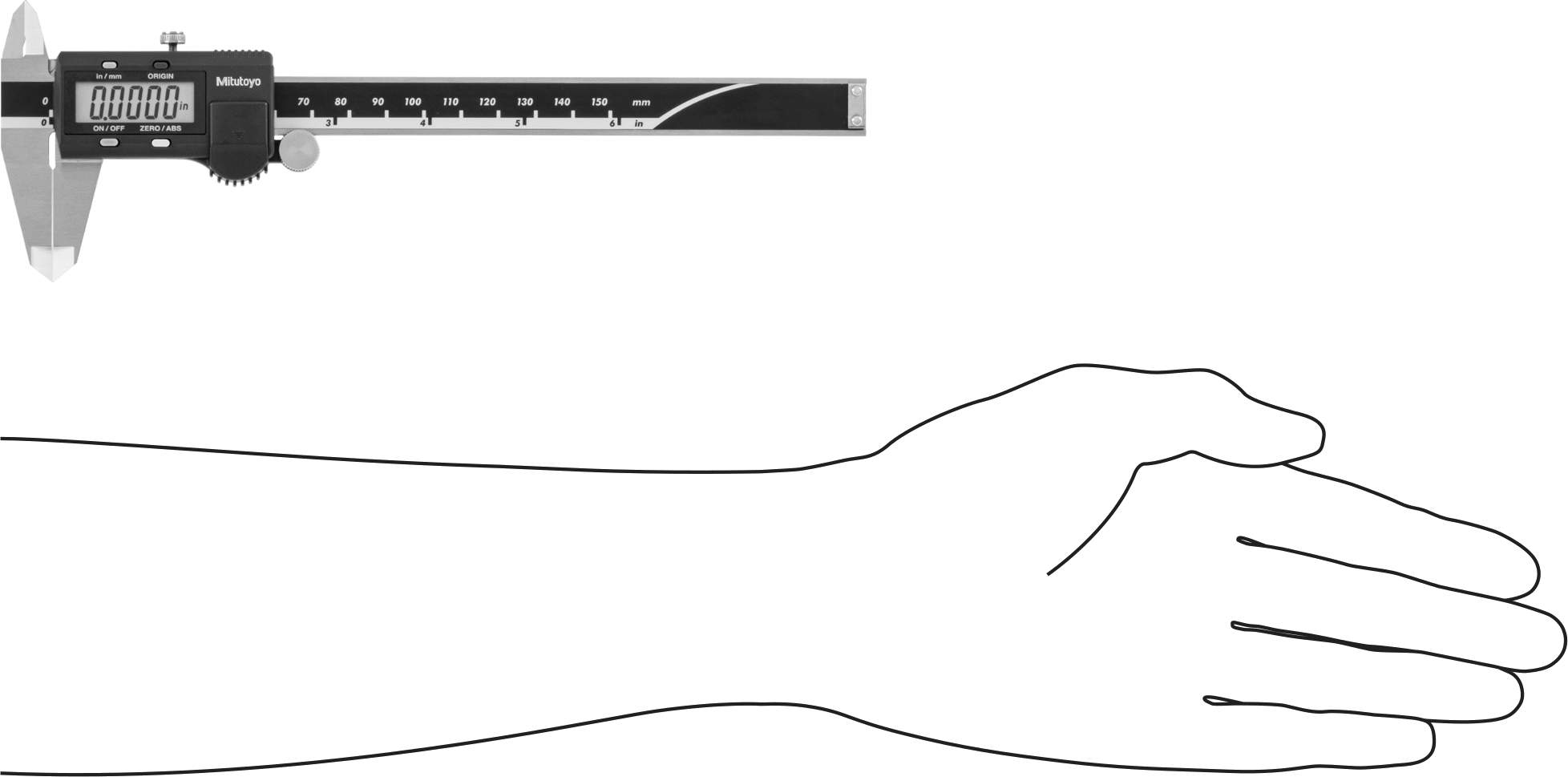 Mitutoyo Dijital Kaliper, NIST Sertifikalı, 9-1/4" Toplam Uzunluk, Numara 500-196-32, Paslanmaz Çelik Çene