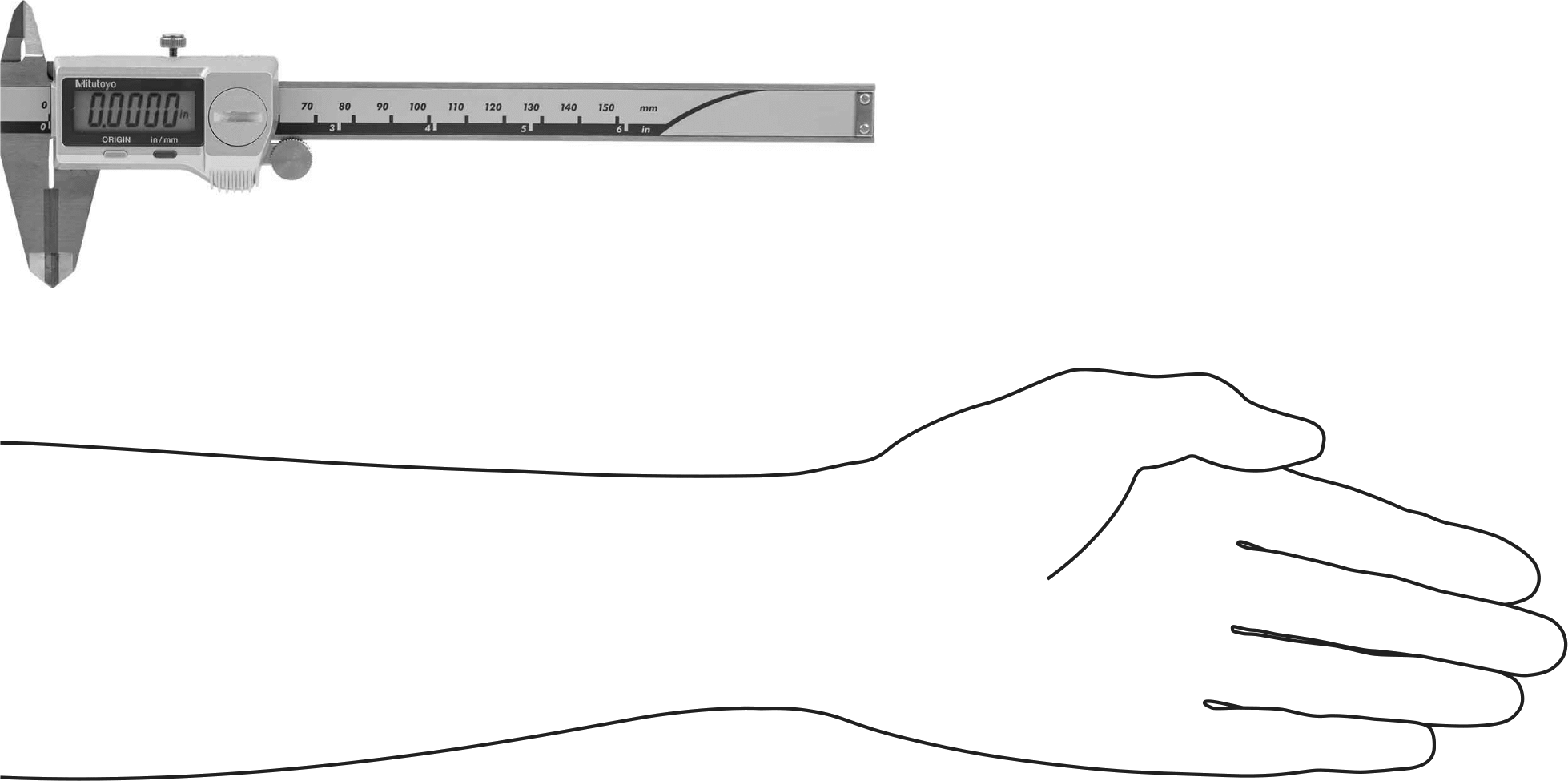 Mitutoyo Dijital Kaliper, NIST Sertifikalı, 9-1/4" Uzunluk, 500-733-20, Karbür Çene