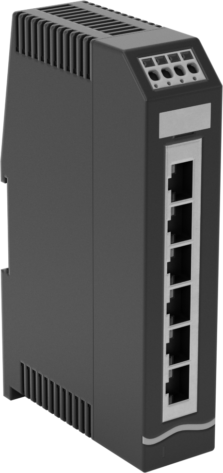 DIN Ray Montajlı Ethernet Anahtarı, 6 RJ45 Ports, 10-30V DC