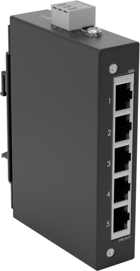 DIN Ray Montajlı Ethernet Anahtarı, 5 RJ45 Ports, Metal Muhafaza