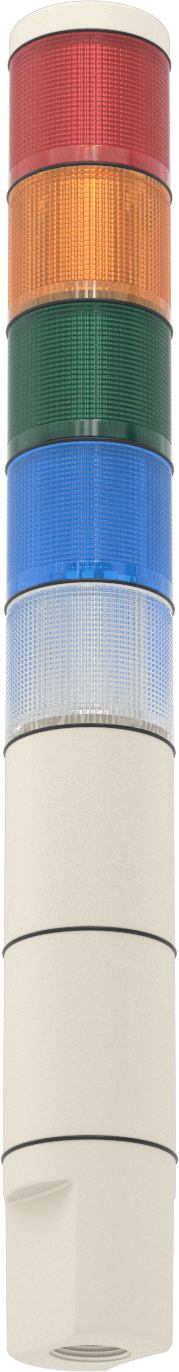 Boru/Yüzey Montajlı Sinyal Kulesi, 120V AC, 5 Işık
