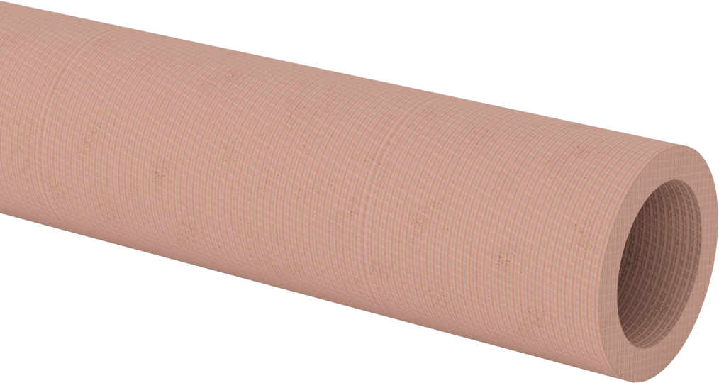 Ekonomik Garolite CE Tüpler, 1/4" Duvar Kalınlığı, 1-3/4" OD, 1-1/4" ID, 40" Uzunluk