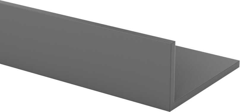 Kimyasal Dayanıklı PVC 90 Derece Açı, 1-1/2“ Genişlik x 3/4” Yükseklik Dış Boyut, 0,08" Duvar Kalınlığı, 5' Uzunluk