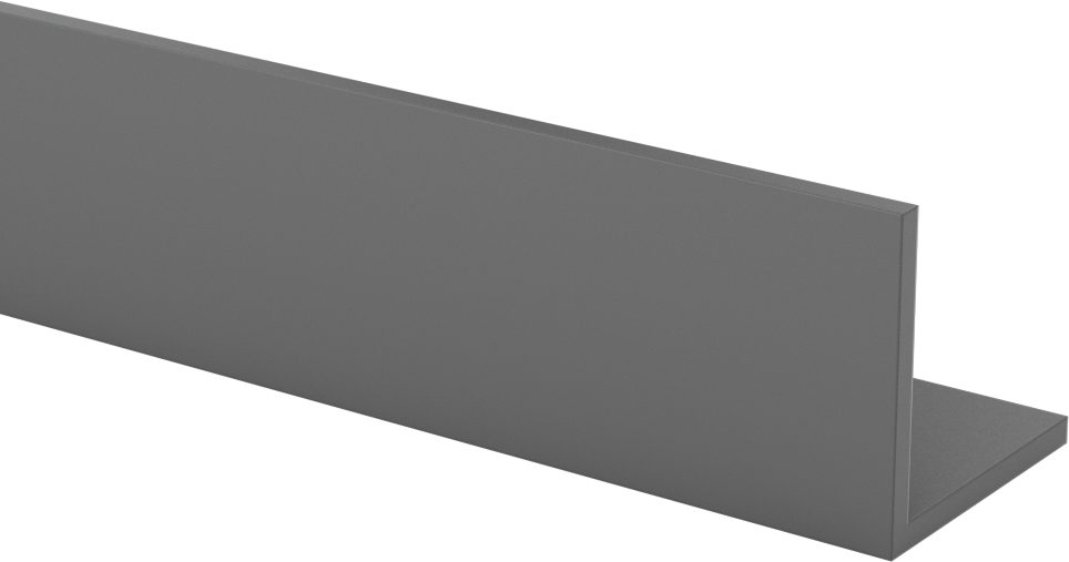 Kimyasal Dayanıklı PVC 90 Derece Açı, 1-1/2“ x 1-1/2” Dış Boyut, 1/8" Duvar Kalınlığı, 5 Fit Uzunluk